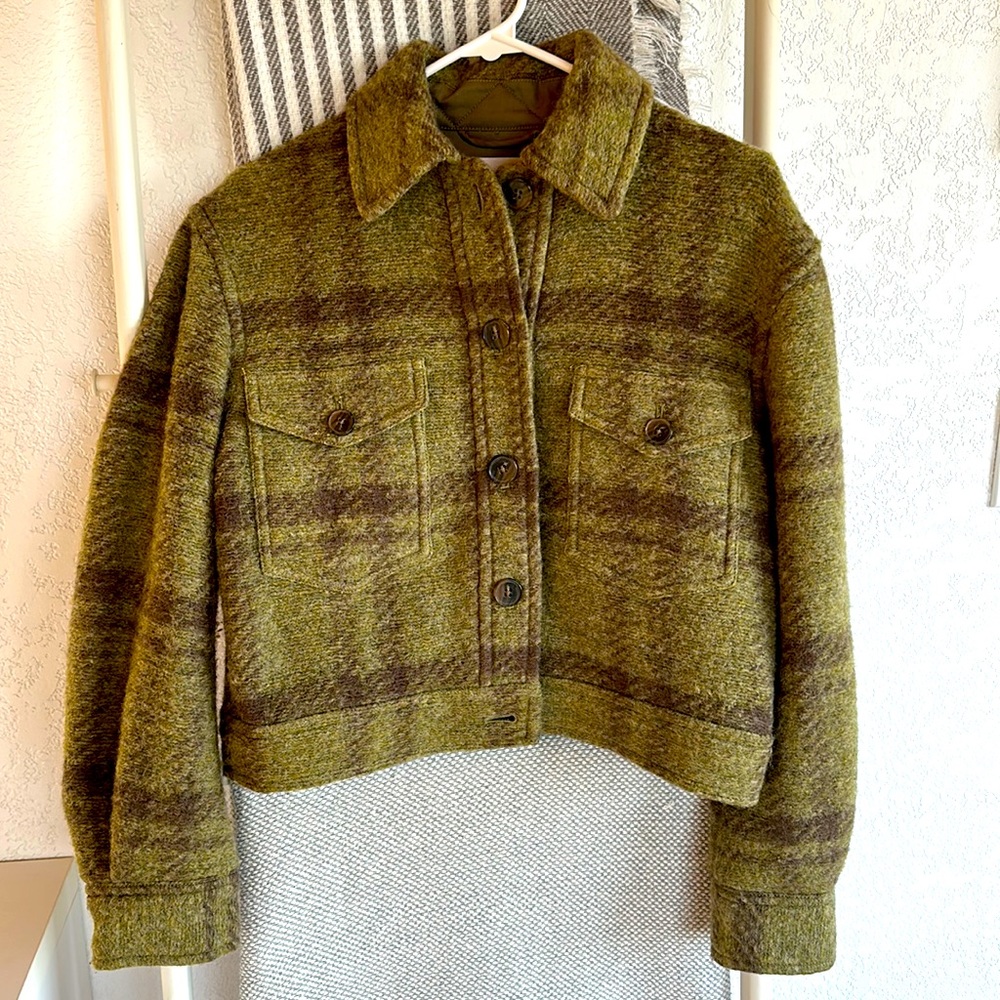 Aritzia Wilfred Free cropped wool jacket